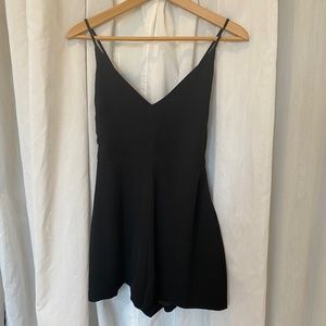 F21 black romper shorts